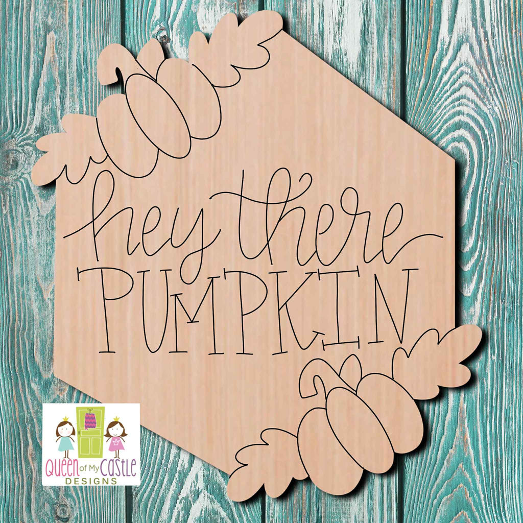 QOMC Pumpkin Wooden Cutout