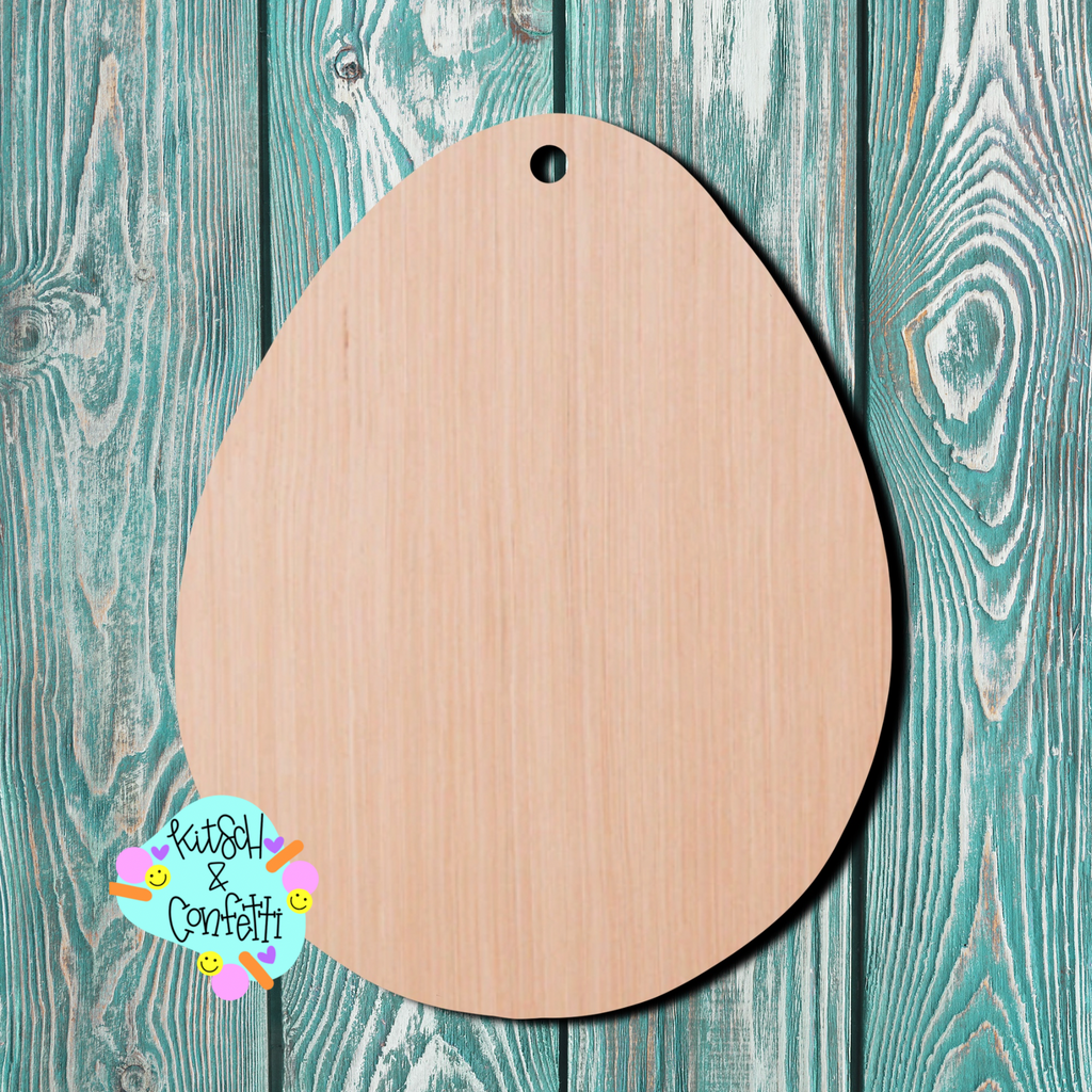 Kitsch & Confetti Easter Basket Tag Wooden Blank