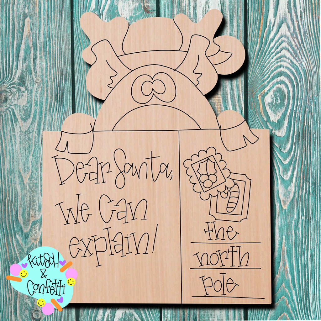 Kitsch & Confetti Rudolph Wooden Cutout