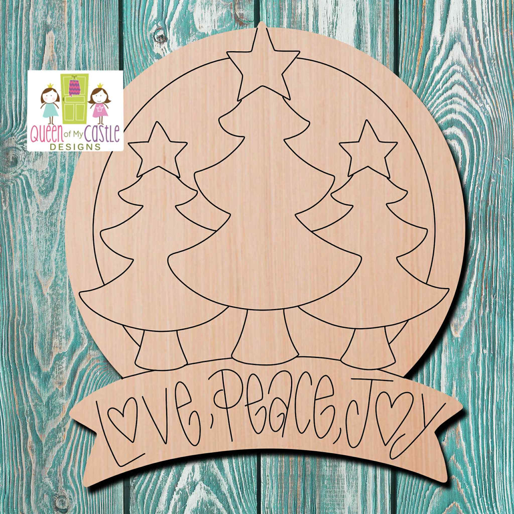 QOMC Christmas Tree Wooden Cutout