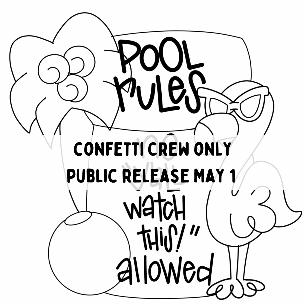 Pool Rules Wooden Blank