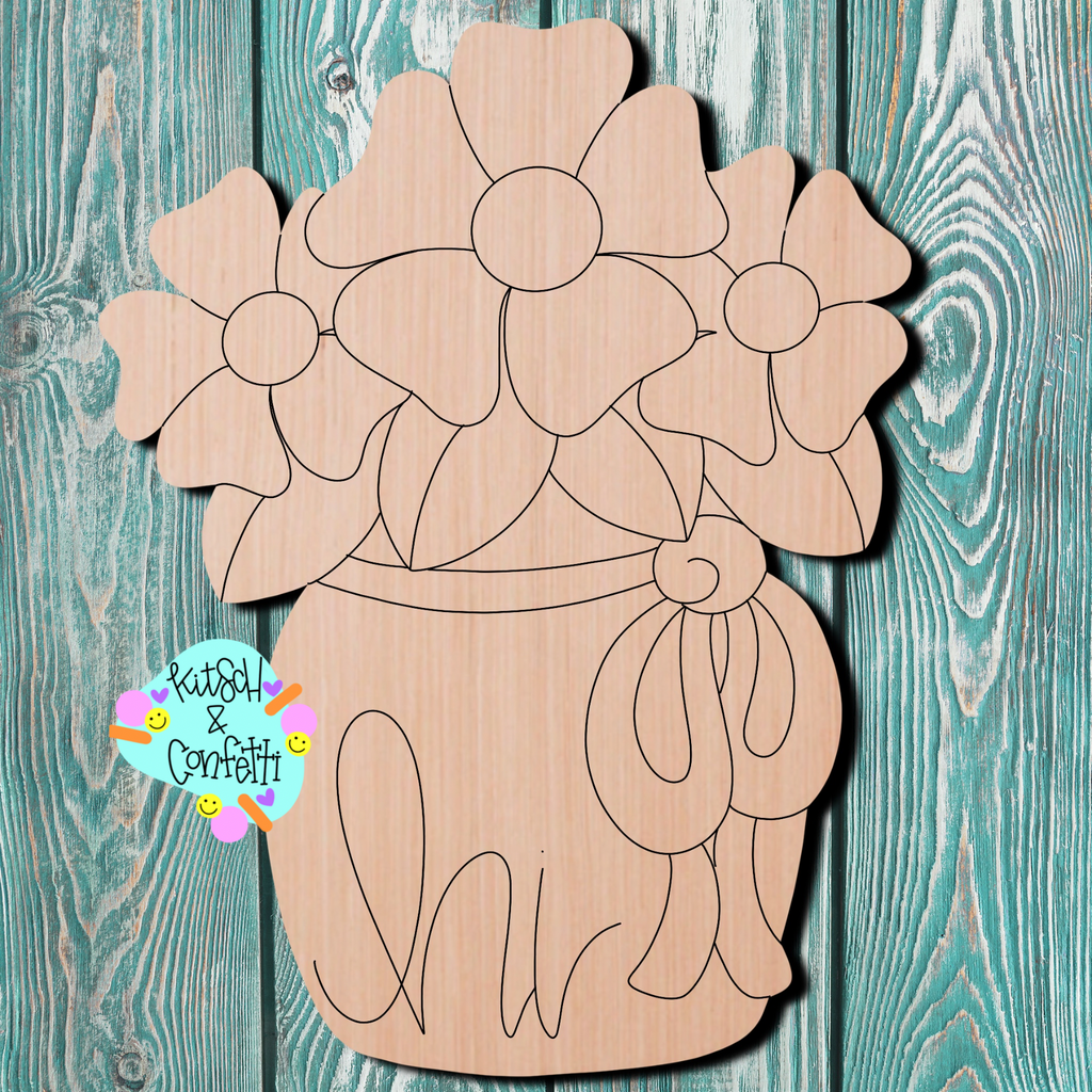 Flower Vase Wooden Blank