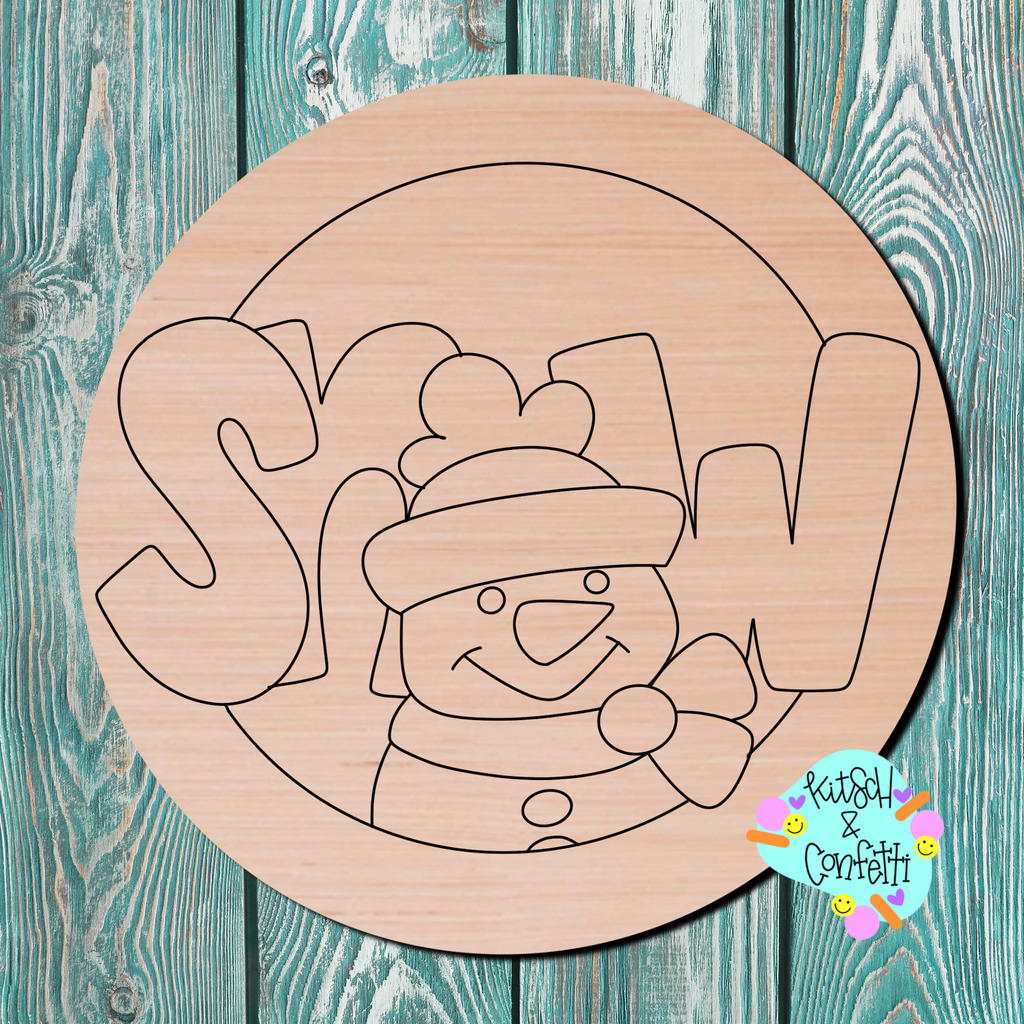 Snowman Wooden Cutout