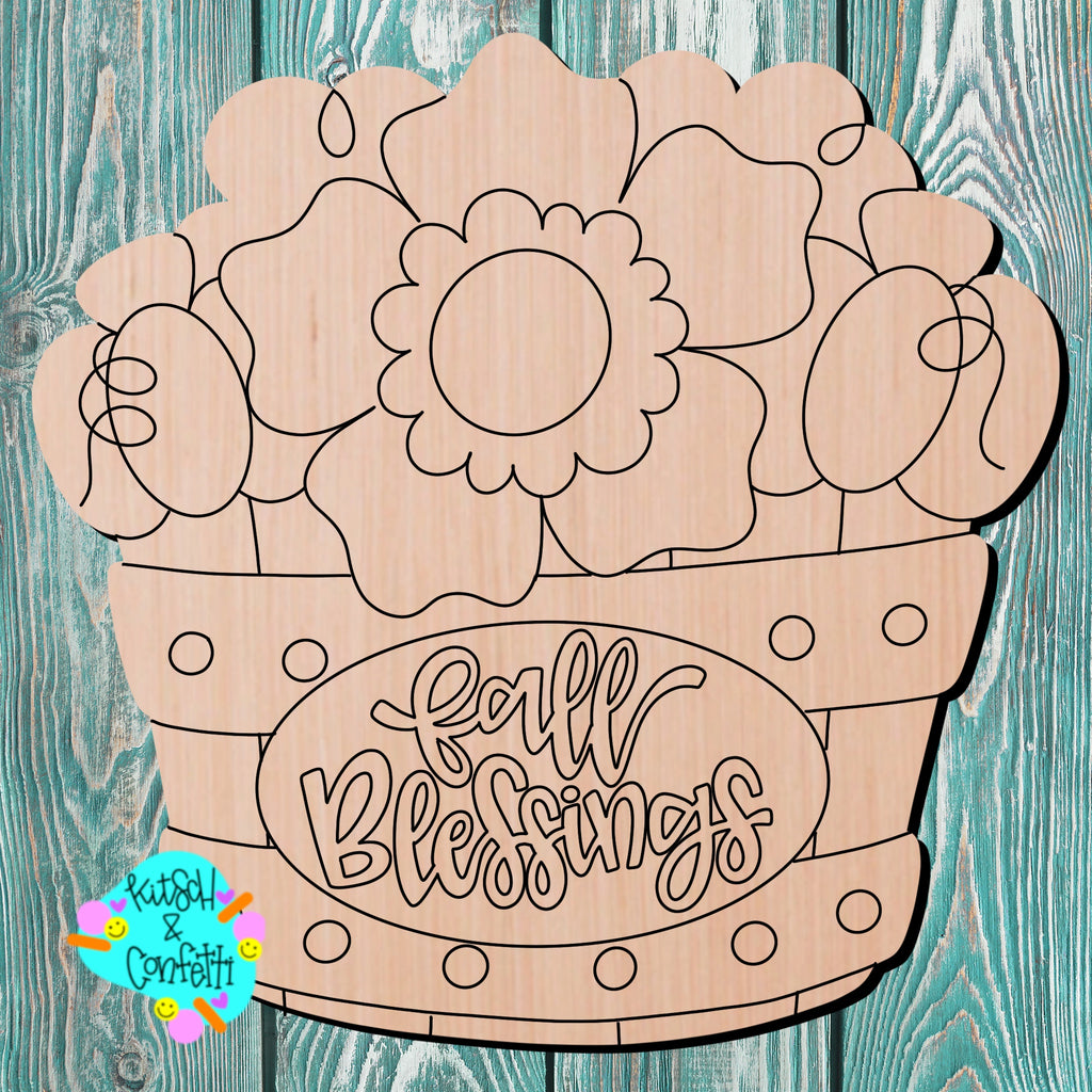 Fall Blessings Wooden Cutout