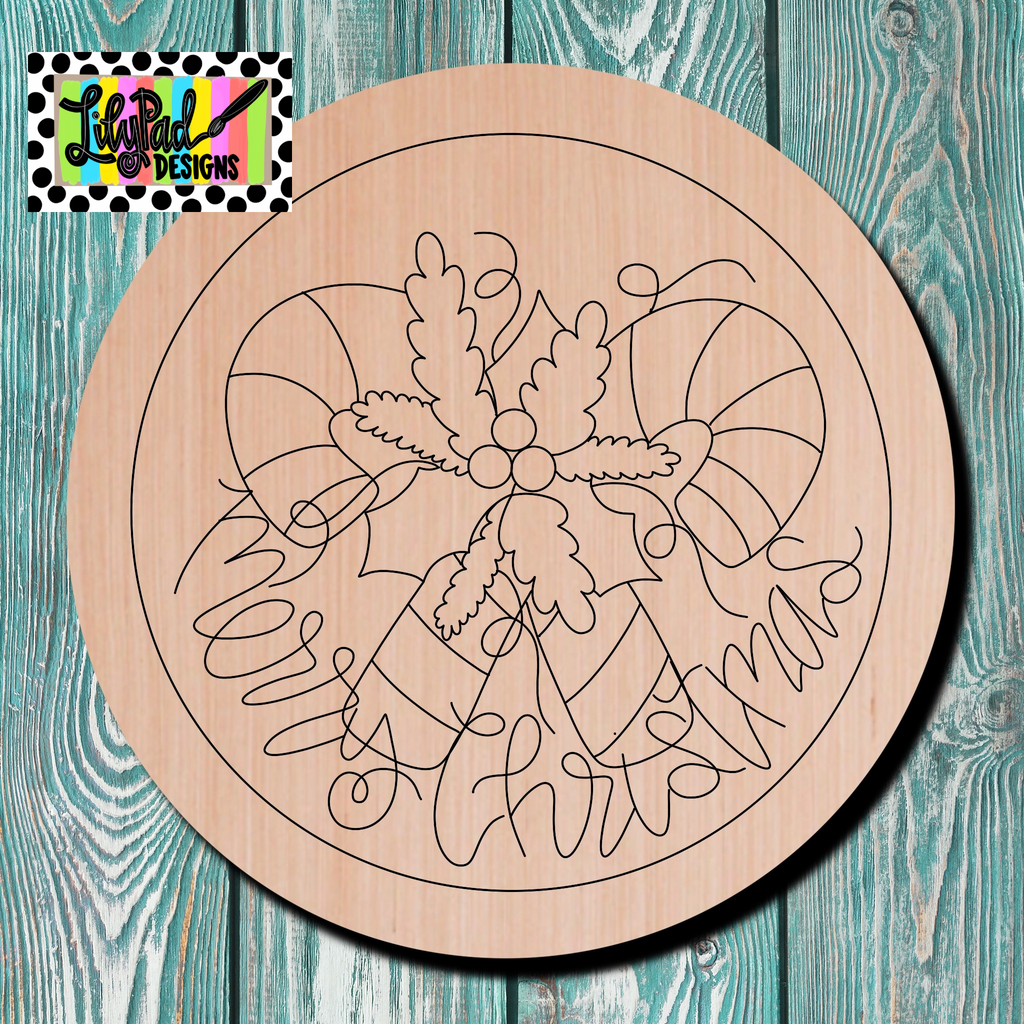 Lilypad Designs Candy Cane Wooden Cutout