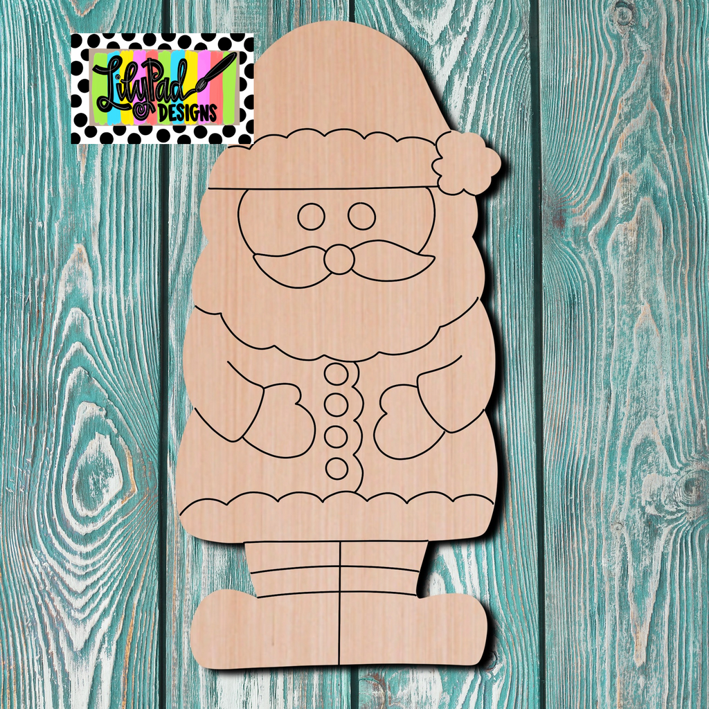 Lilypad Designs  Santa Wooden Cutout