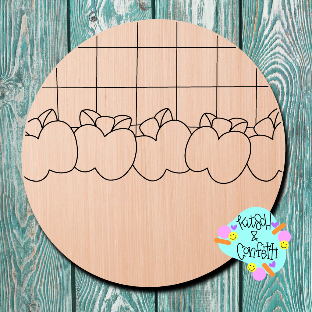 Kitsch & Confetti Teacher Apple Checkers