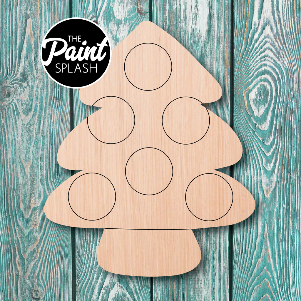 The Paint Splash Christmas Tree Wooden Cutout