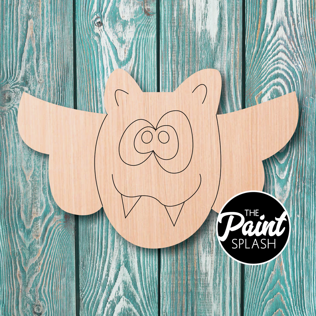 The Paint Splash Bat Wooden Cutout