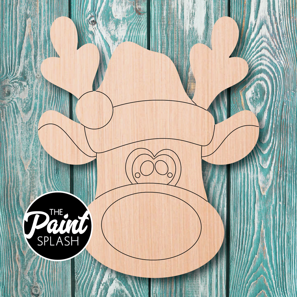 The Paint Splash Reindeer Wooden Cutout