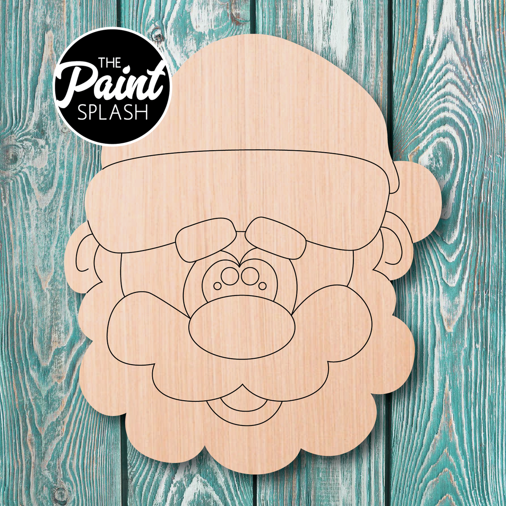 The Paint Splash Santa Wooden Cutout