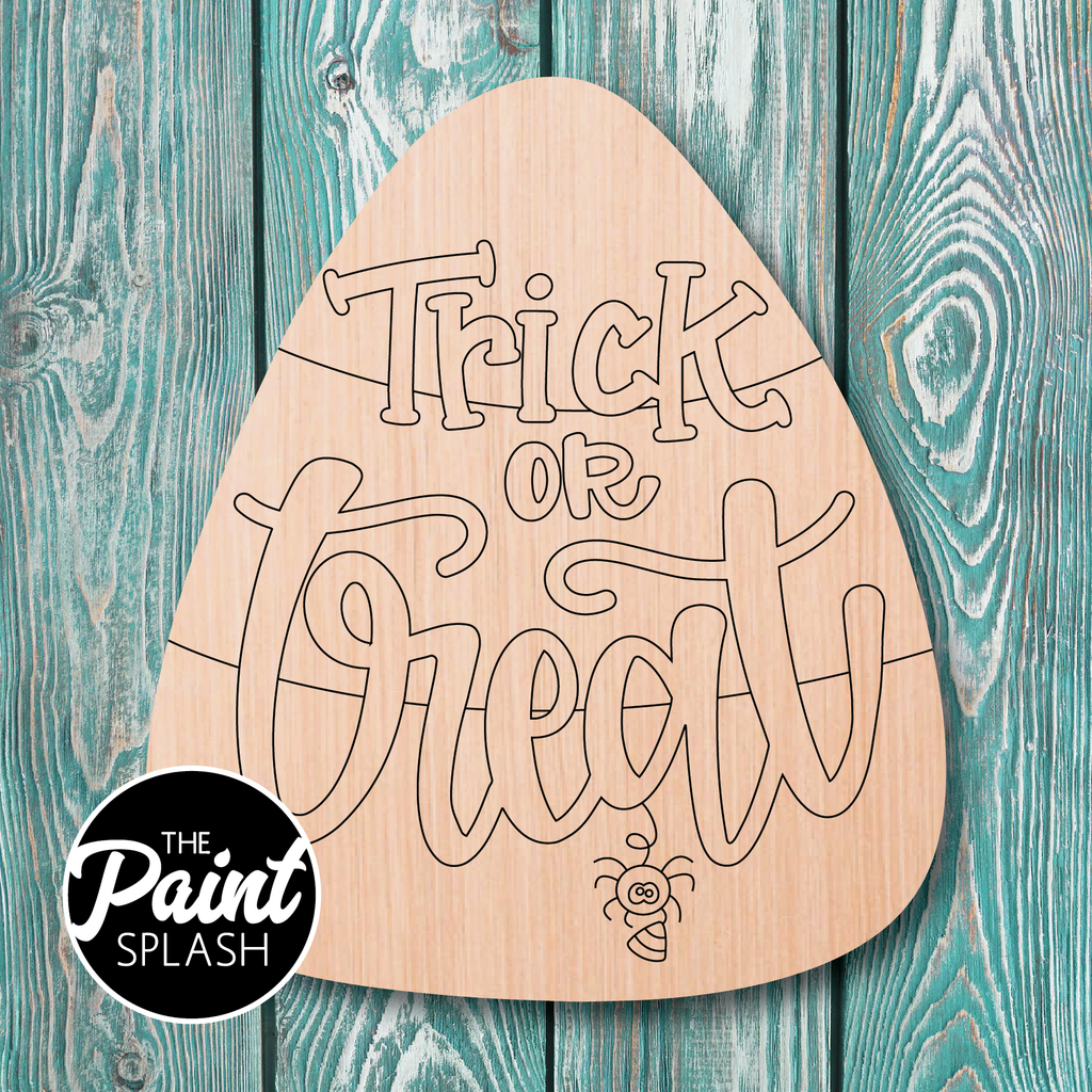 The Paint Splash Candy Corn Wooden Cutout