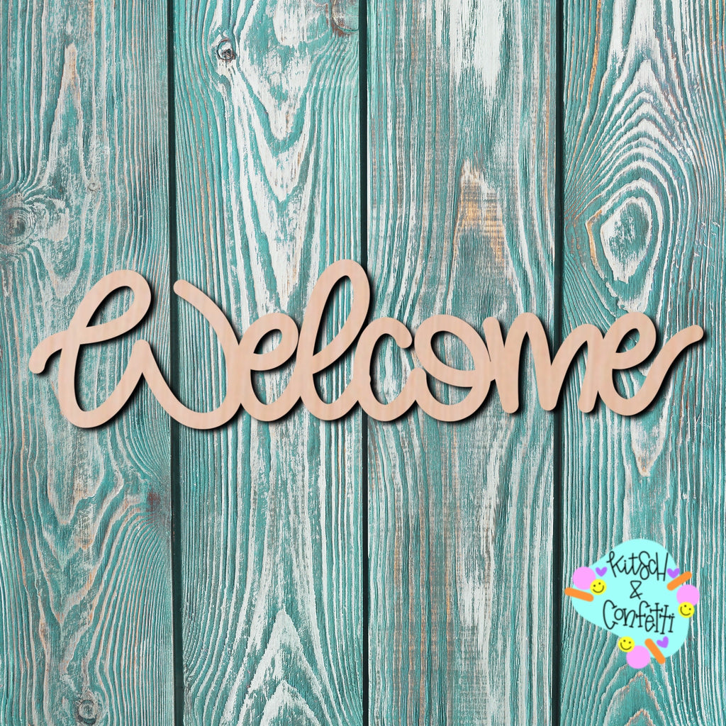 Welcome Handlettered Phrase