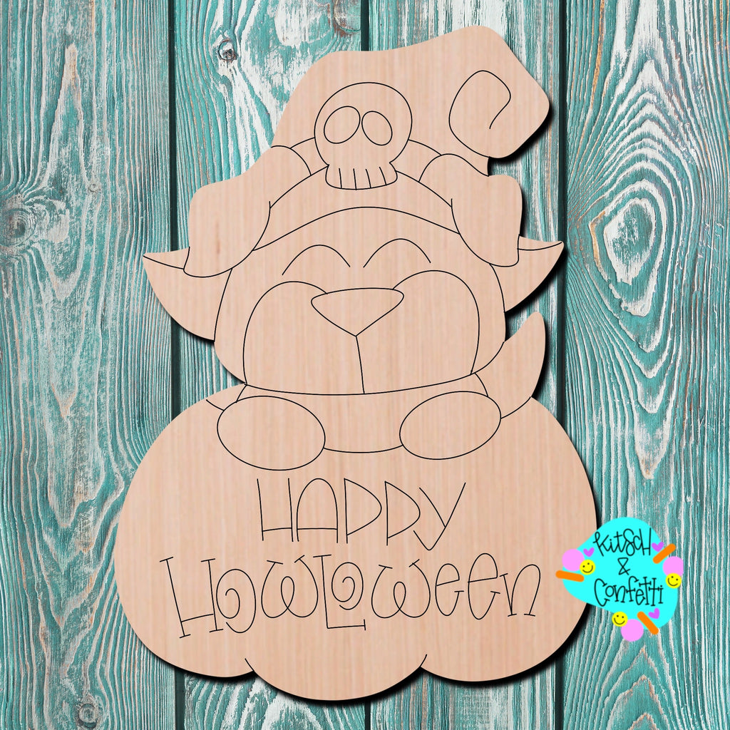 Halloween Dog Wooden Blank