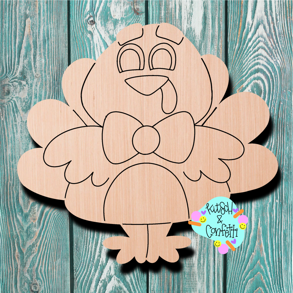 Kitsch & Confetti Turkey Boy Wooden Cutout