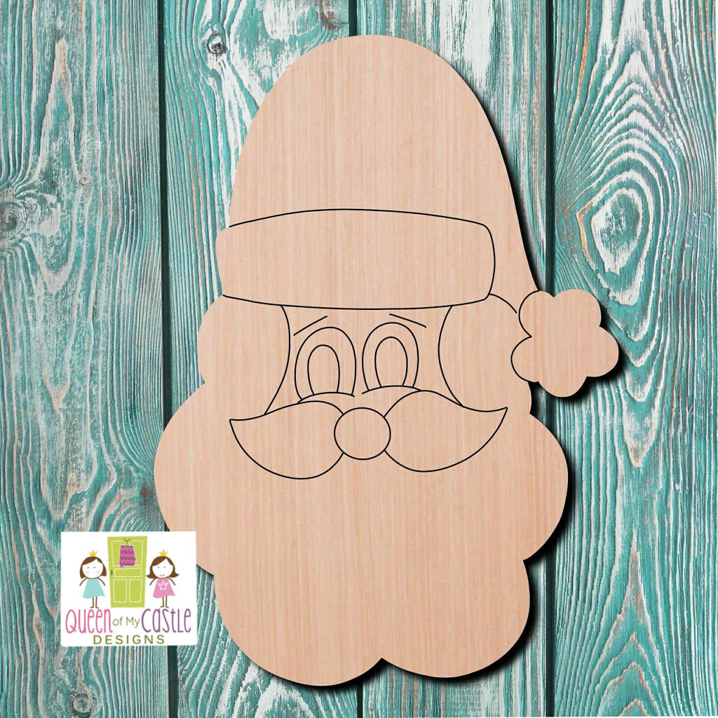 QOMC Santa Wooden Cutout