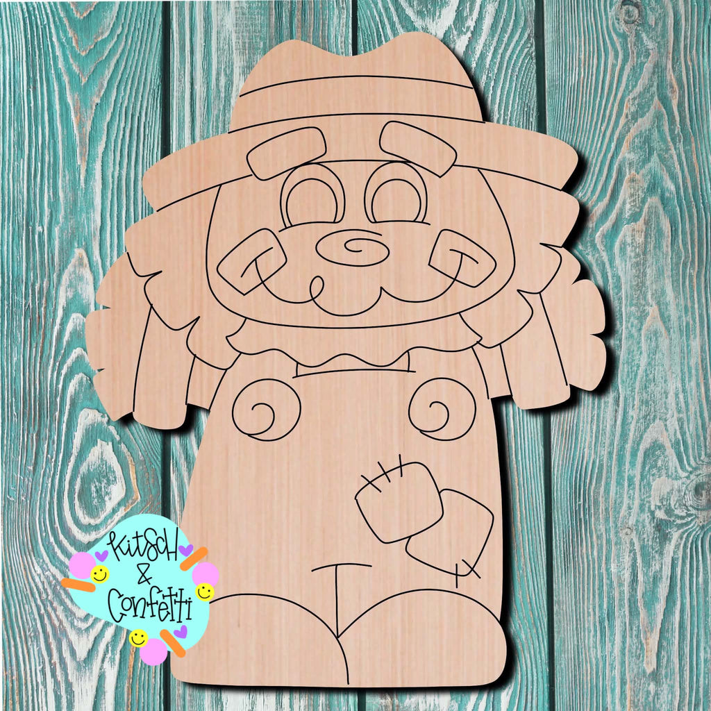 Kitsch & Confetti Scarecrow Wooden Cutout