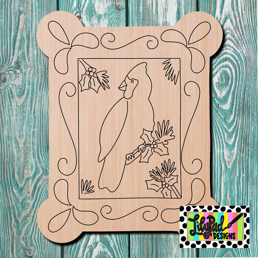 Lilypad Designs Cardinal Wooden Cutout