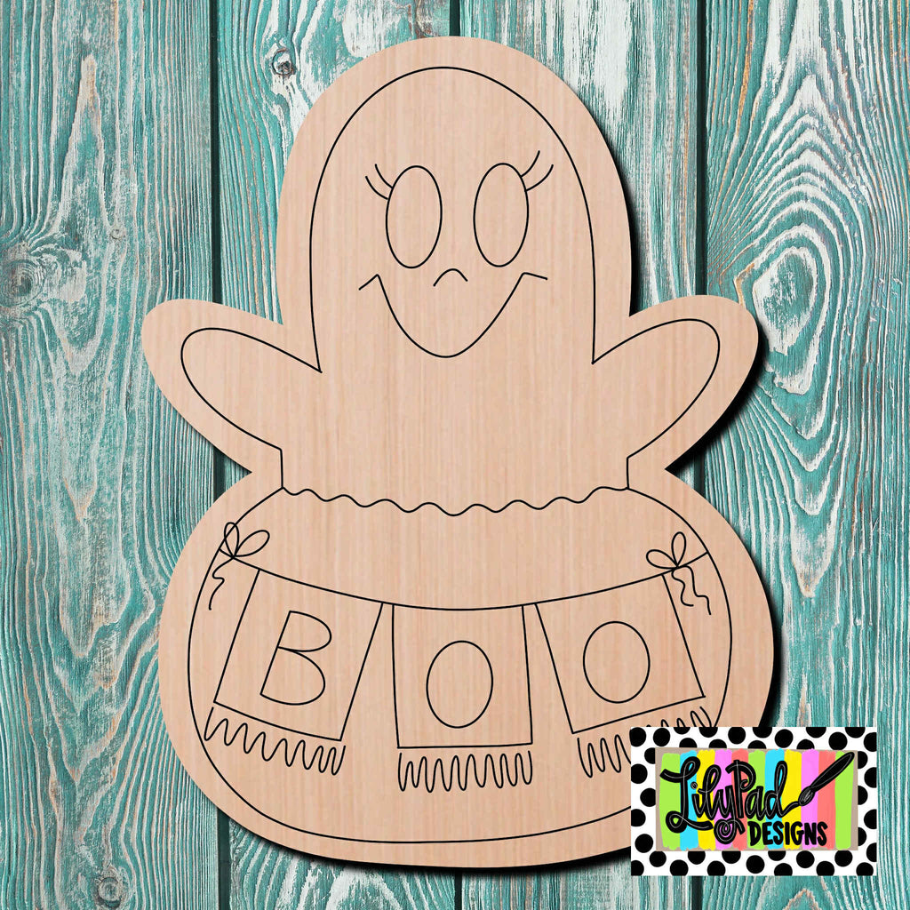 Lilypad Designs Ghost Wooden Cutout