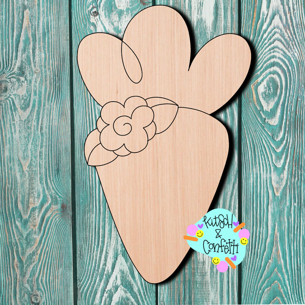 Kitsch & Confetti Carrot Wooden Cutout