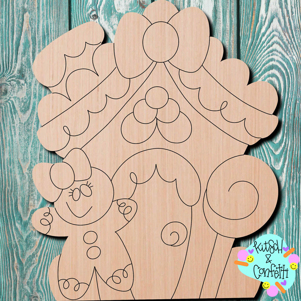 Kitsch & Confetti Gingerbread Wooden Cutout