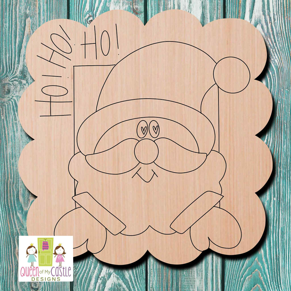 QOMC Santa Wooden Cutout