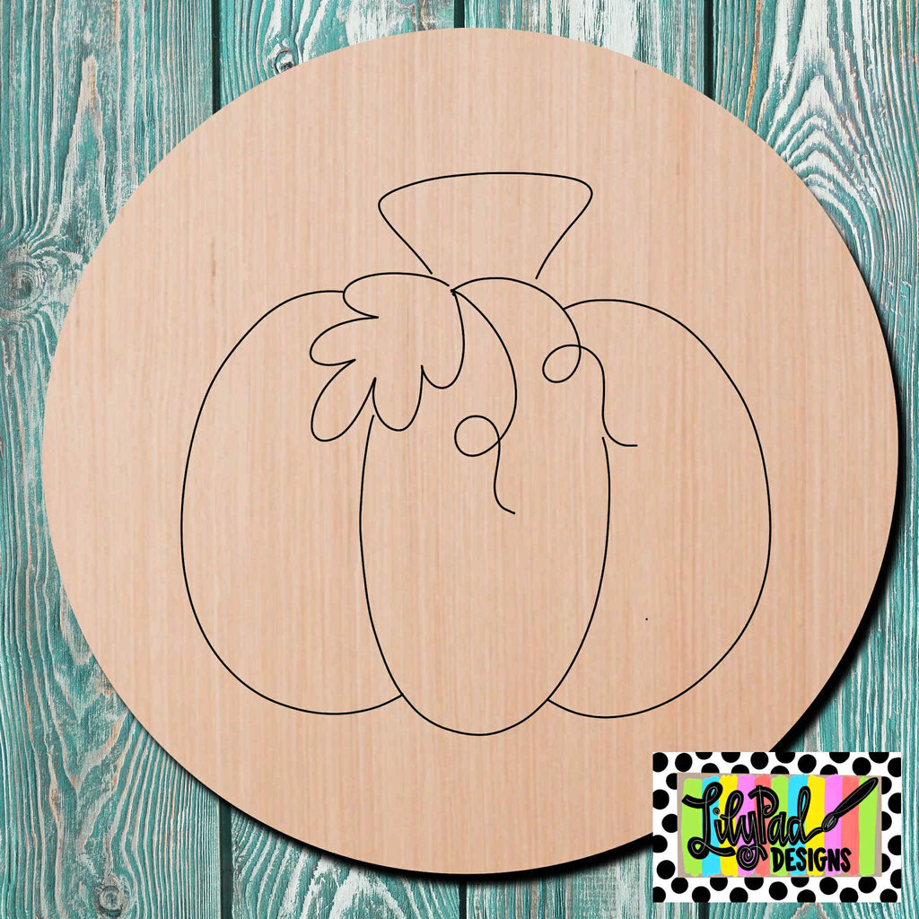 Lilypad Designs Pumpkin Wooden Cutout