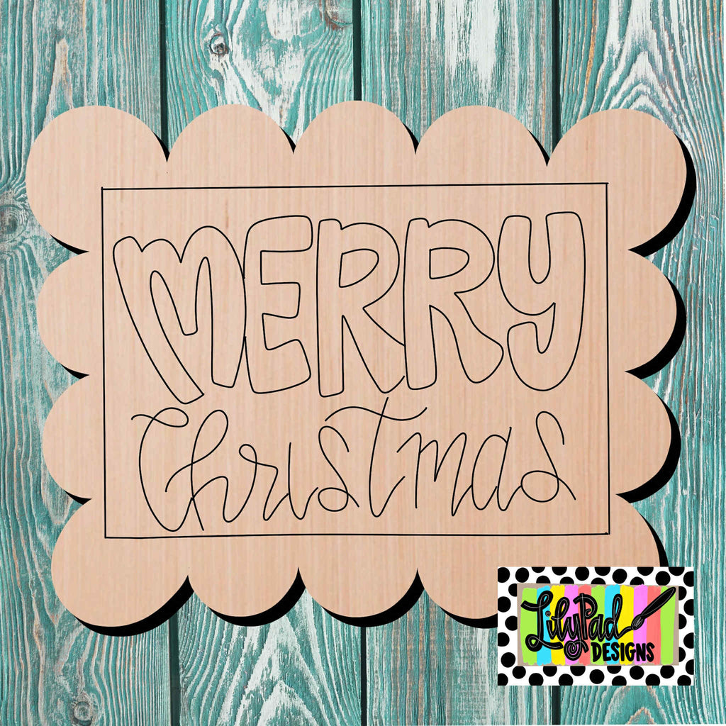 Lilypad Designs Merry Christmas Wooden Cutout