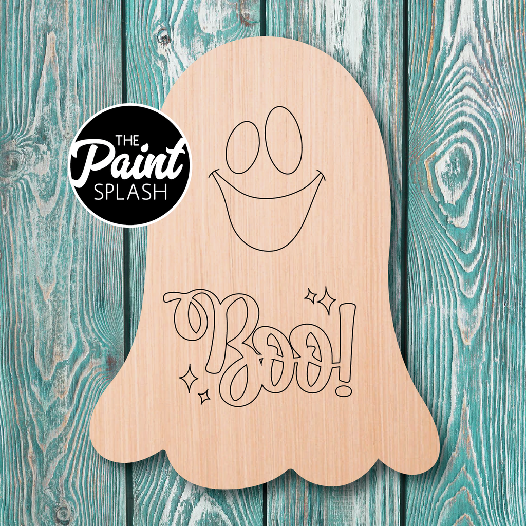 The Paint Splash Boo Wooden Cutout