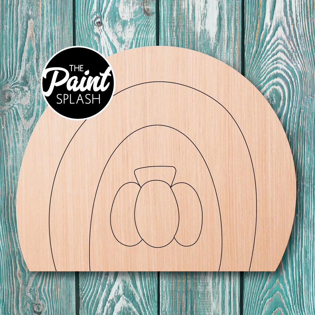 The Paint Splash Pumpkin Wooden Cutout