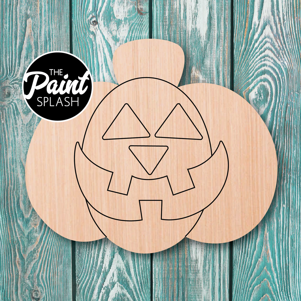 The Paint Splash Jack O Lantern Wooden Cutout