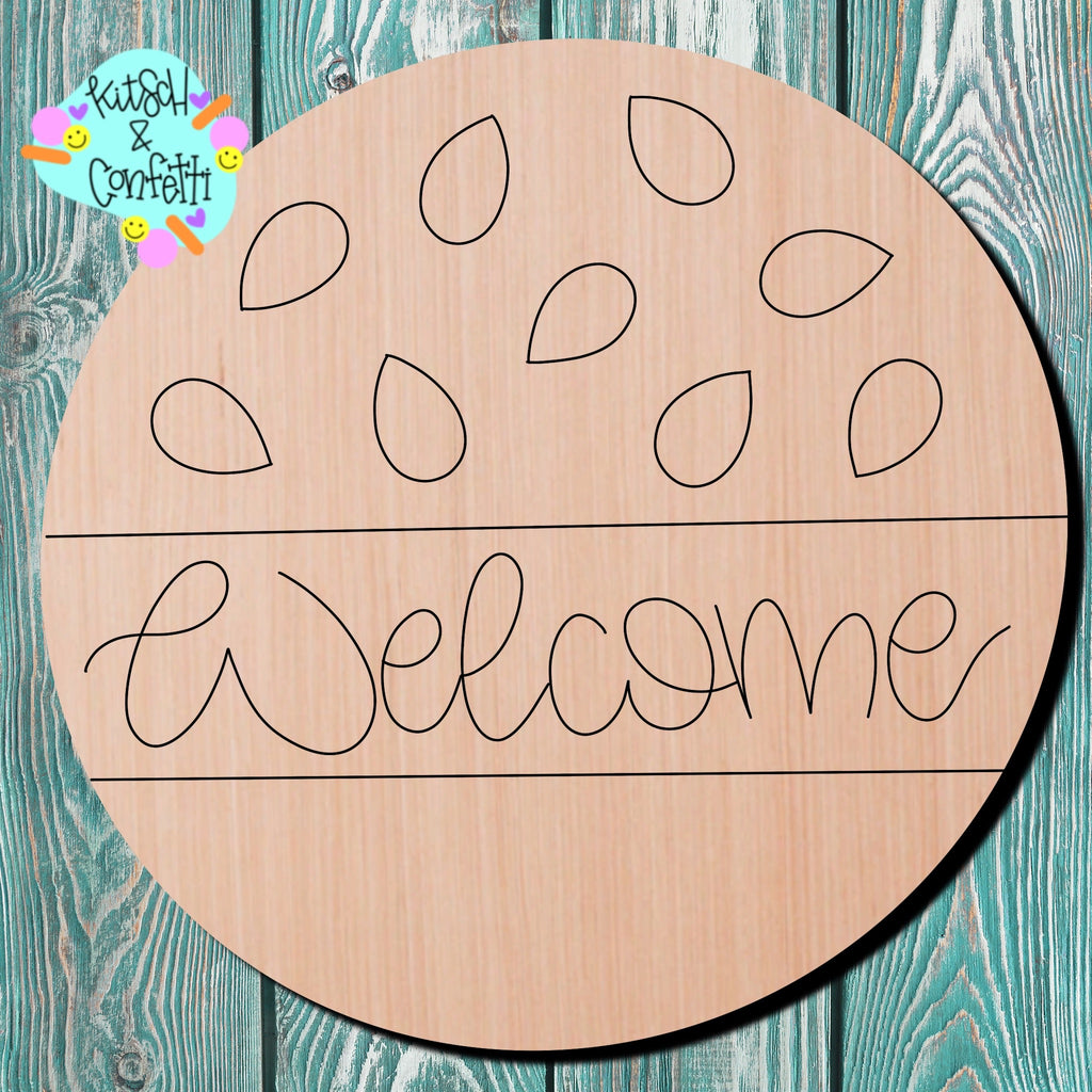 Watermelon Welcome Wooden Blank