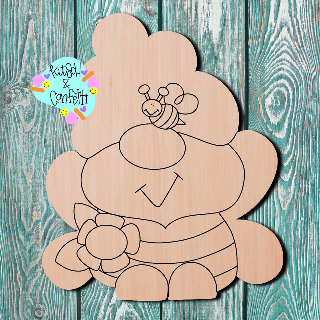 Bee Gnome Wooden Blank