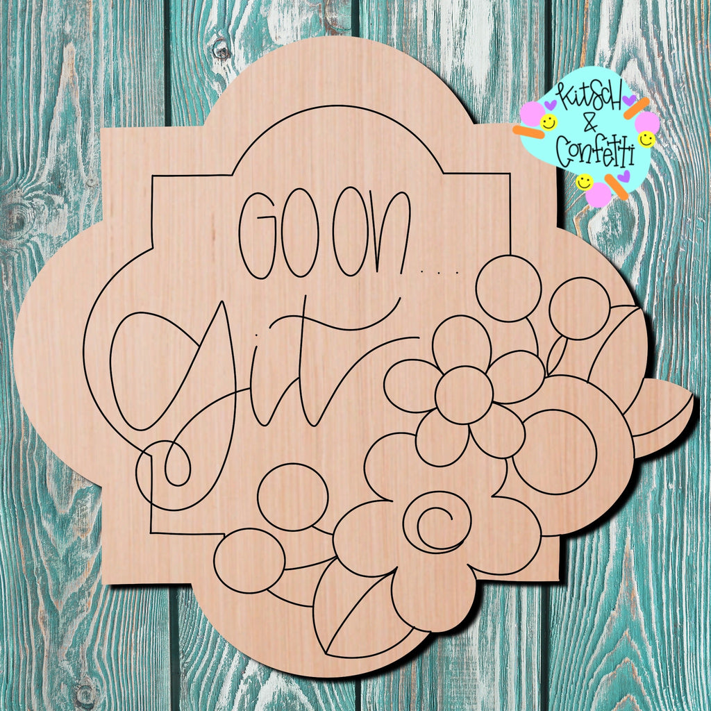 Floral Wooden Blank
